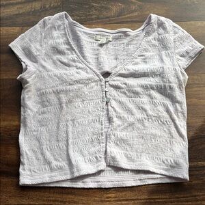 American Eagle Outfitters Lavender Short Sleeve Top